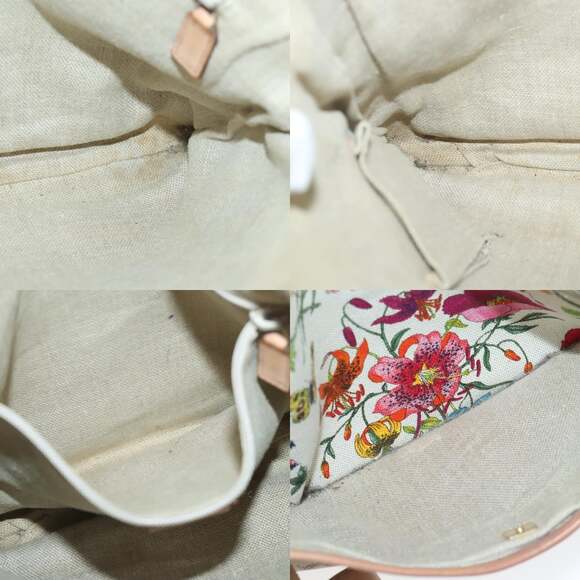 GUCCI Shoulder Bag Canvas Multicolor Gold - Picture 12 of 13